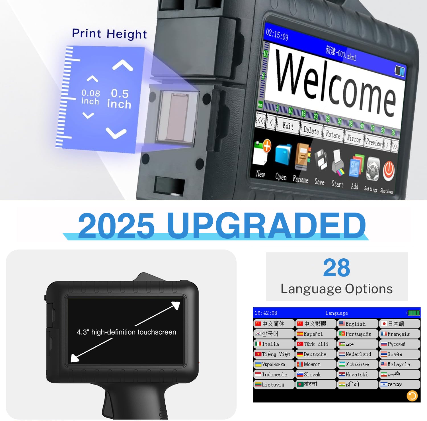 Portable Handheld Inkjet Printer